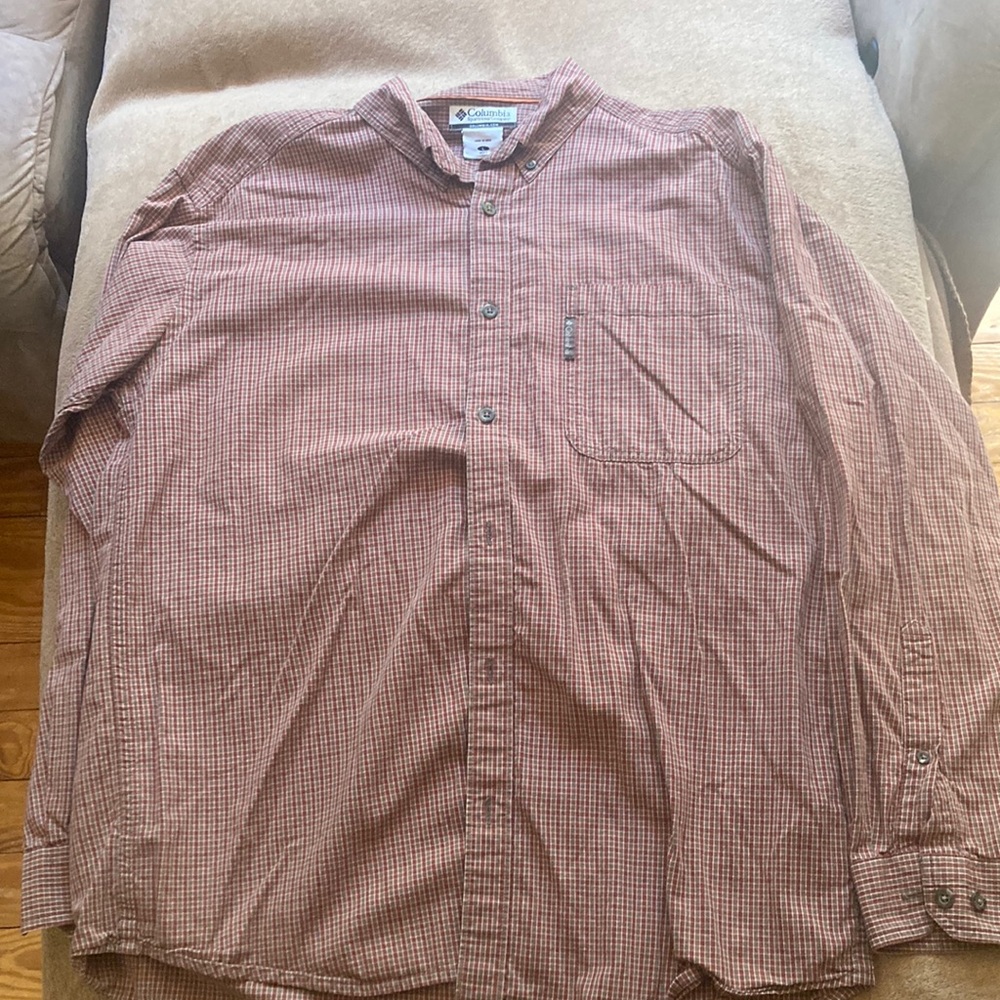Columbia Brown Casual Button Down Shirt